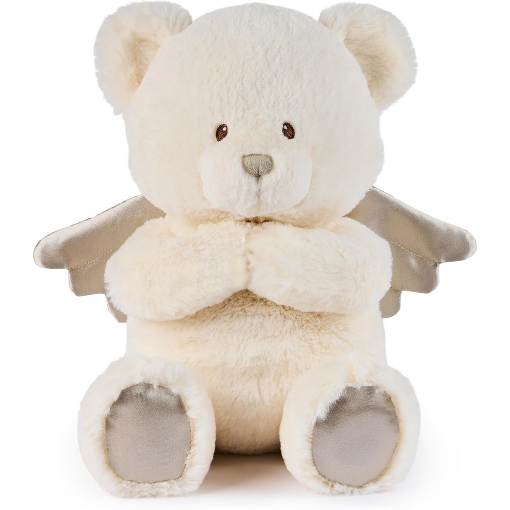 GUND Baby Angel Bear with Wings, Spiritual Teddy Bear with Chime Sound, Sensory Toy for Babies and Newborns, White, 9