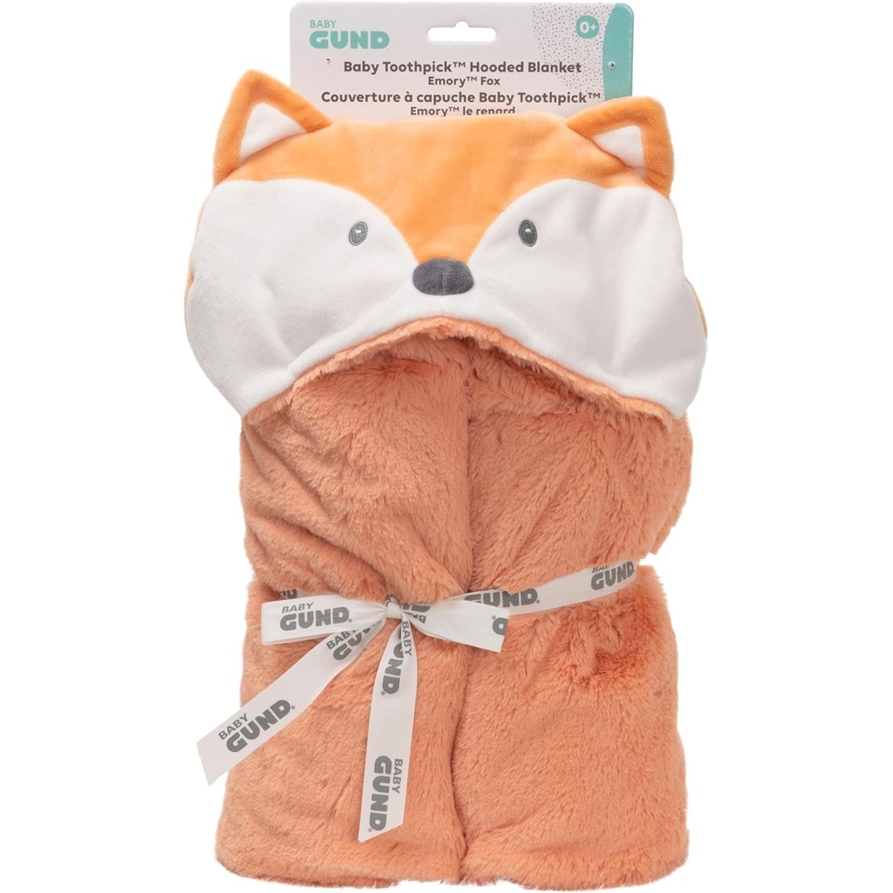 GUND Baby Lil’ Luvs Hooded Blanket, Emory Fox, Ultra Soft Plush Security Blanket for Babies and Newborns(Fox)
