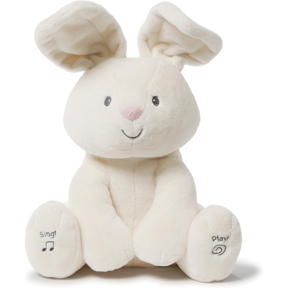 GUND Baby Flora the Bunny Animated Plush, Singing Stuffed Animal Toy for Ages 0 and Up, Cream, 12″ (Styles May Vary)(Flora)