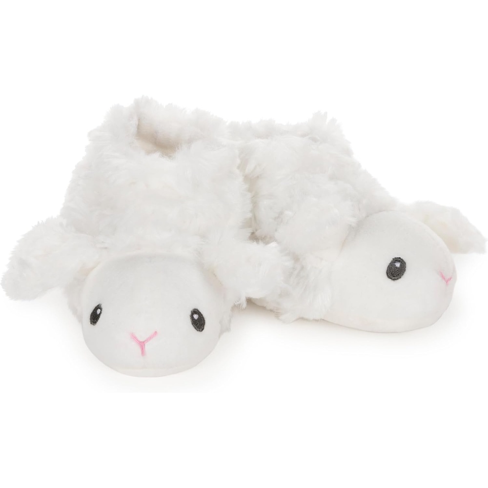 Baby GUND Luna Unicorn Rattle Booties Plush Baby Infant Shoes, White and Pink, One Size Fits All(Lamb)