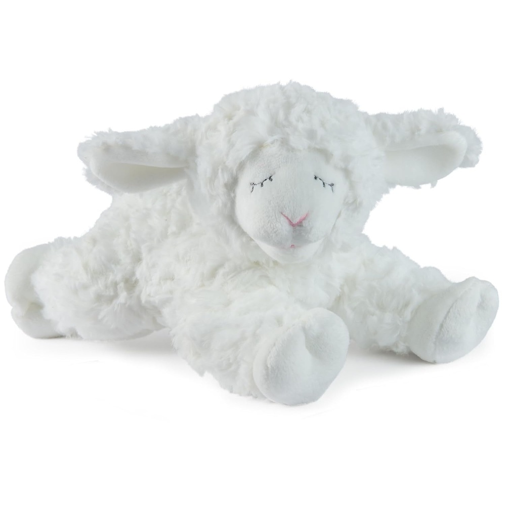 GUND Baby Sustainable Lamb Rattle, Winky Lamb Stuffed Animal, Plush Made from 100% Recycled Materials, Plush Rattle Sensory Toy for Babies, White, 7