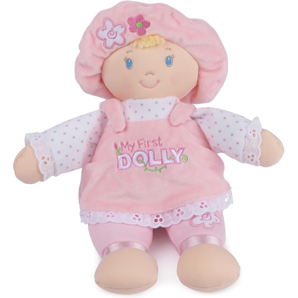 GUND Baby My First Dolly, Plush Doll for Babies and Toddlers, Pink/White, 13(Blonde 13″)