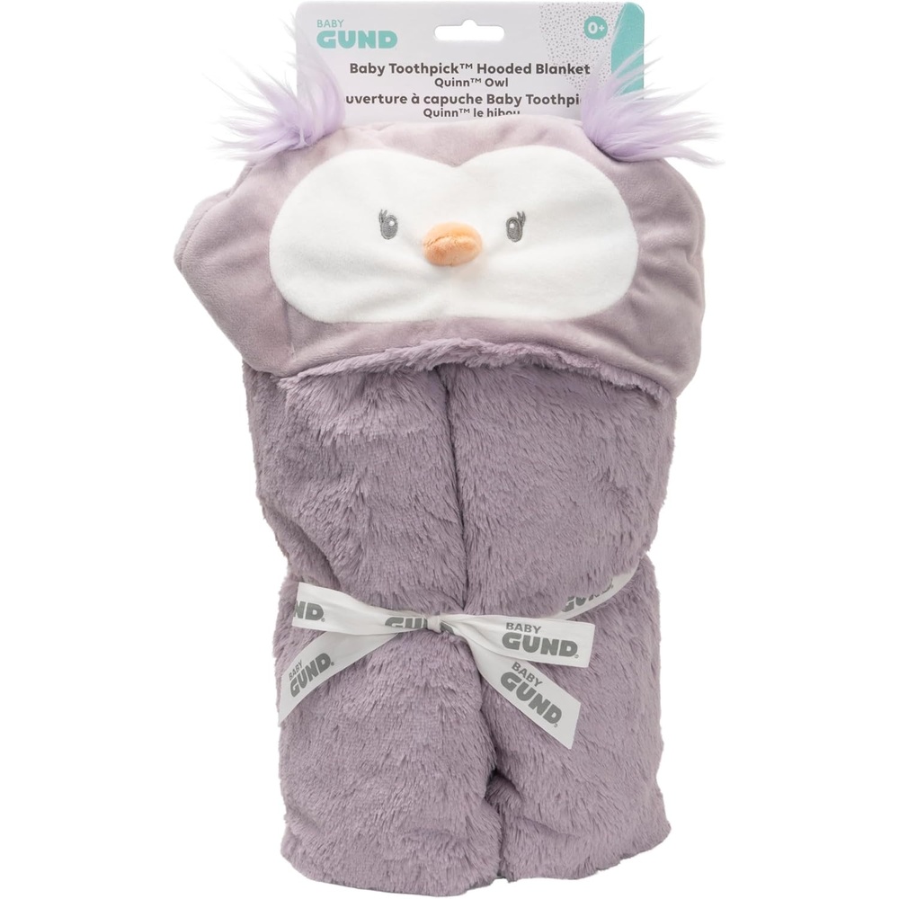 GUND Baby Lil’ Luvs Hooded Blanket, Emory Fox, Ultra Soft Plush Security Blanket for Babies and Newborns(Owl)