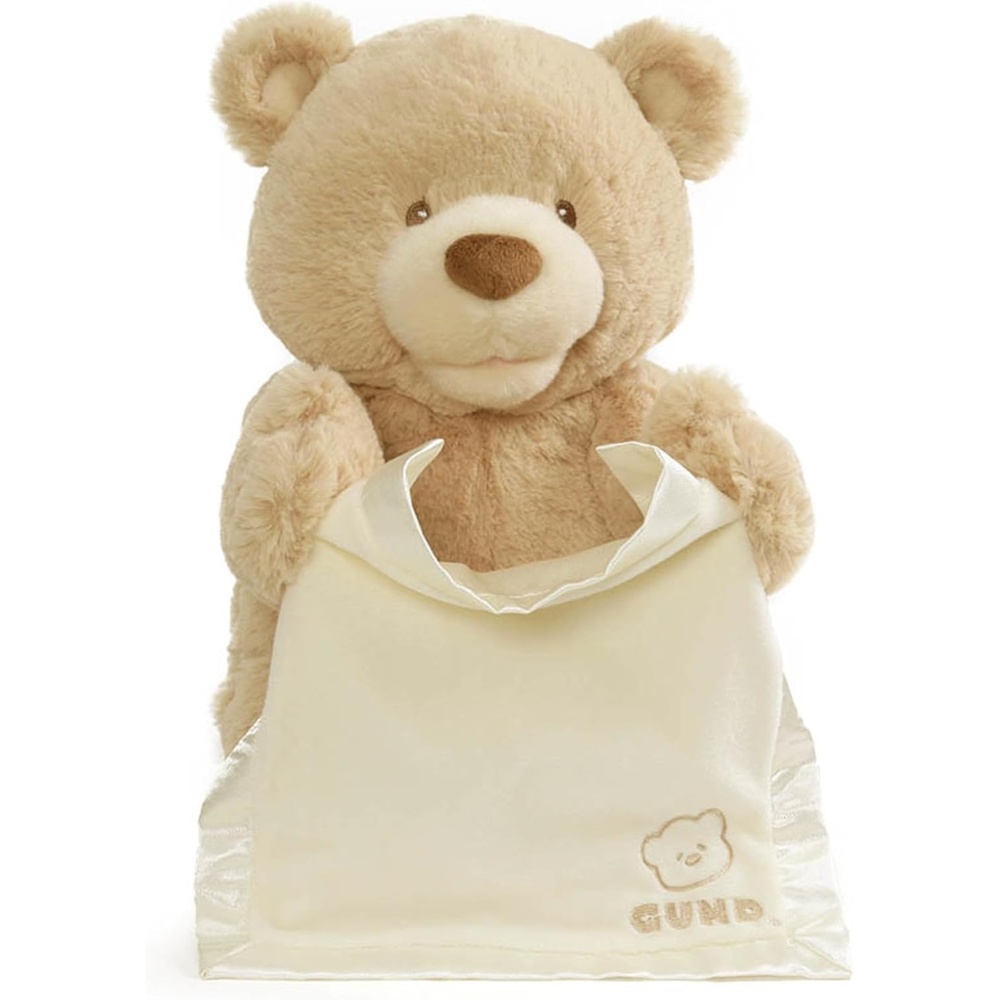 GUND Peek-A-Boo Teddy Bear Plush, Animated Stuffed Animal for Babies and Newborns, 11.5″