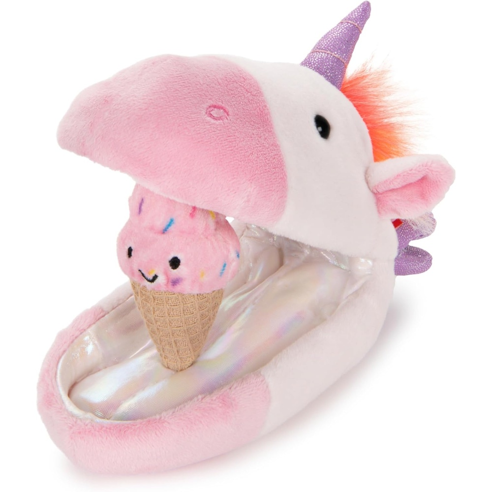 GUND Plush Pod – Unicorn with Ice Cream, 9.5″(Multicolor)