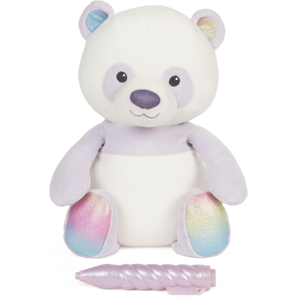 GUND Magic Draw and Glow Panda, Glow-in-The-Dark Activity Plush, Panda Stuffed Animal Toy with LED Pen, 11