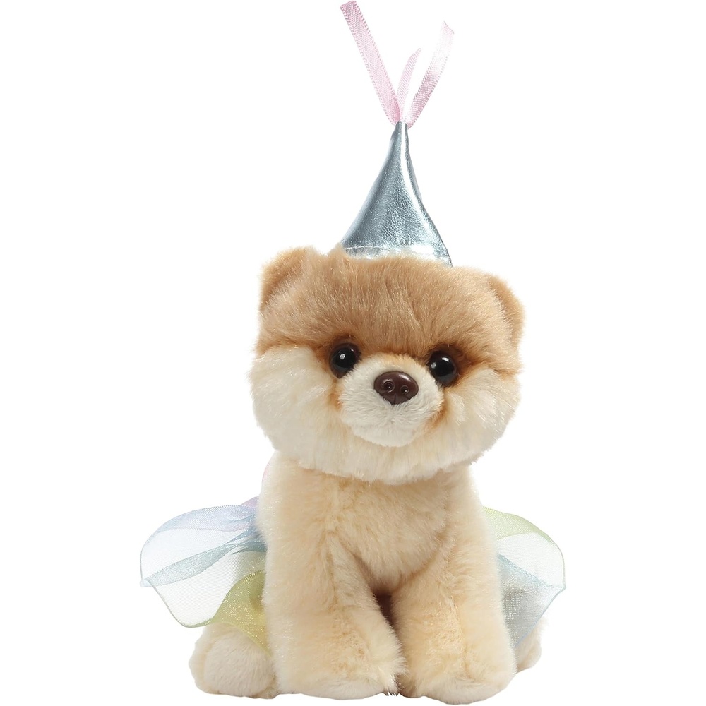 GUND World’s Cutest Dog Boo Itty Bitty Boo #046 Princess Stuffed Animal Plush, 5″, Ivory/Silver (4060864)(Princess)