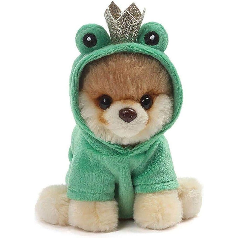 GUND World’s Cutest Dog Boo Itty Bitty Boo #046 Princess Stuffed Animal Plush, 5″, Ivory/Silver (4060864)(Frog)