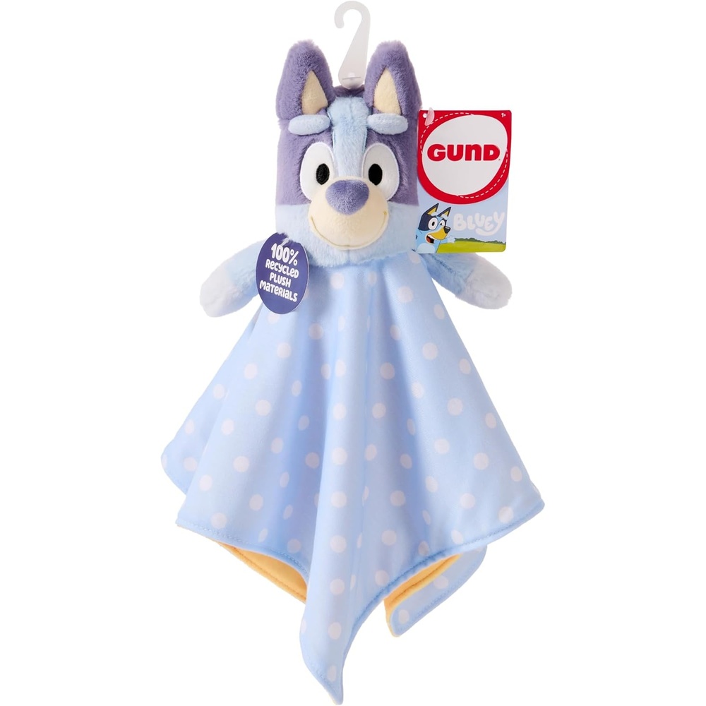 GUND Bingo Sustainably Soft Plush Lovey, Made with Recycled Materials, Baby Blanket with Stuffed Animal, Orange, 13(Bluey)