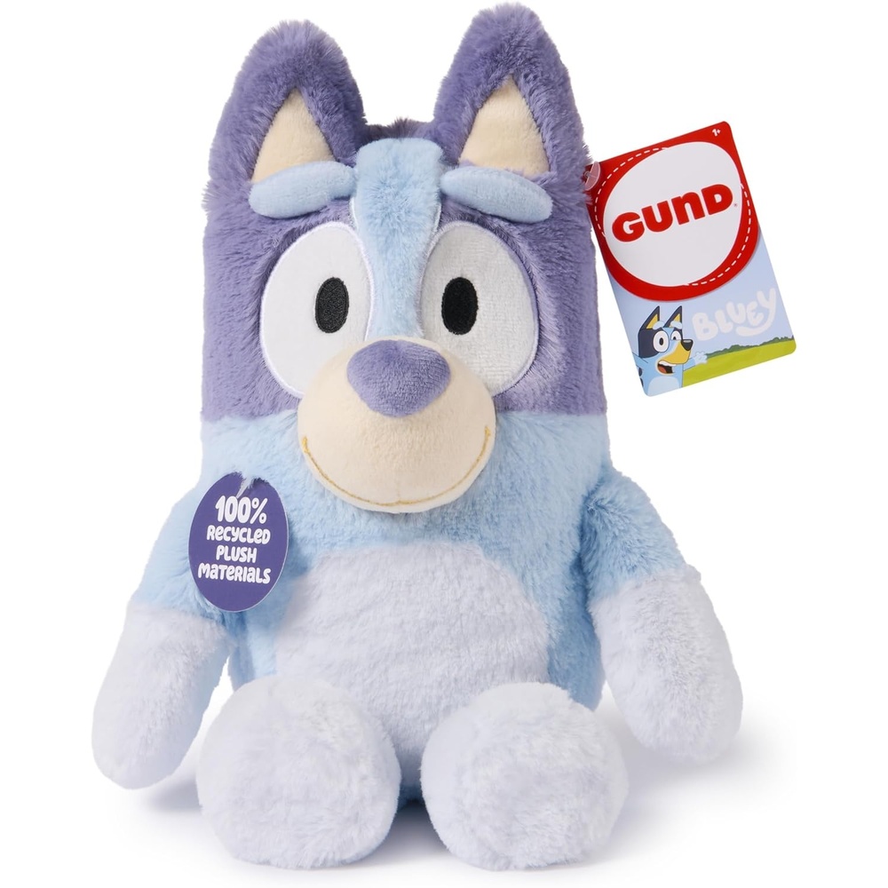 GUND Bluey Sustainably Soft Plush, Made with Recycled Materials, Stuffed Animals for Kids & Toddlers, Blue, 13(Bluey)