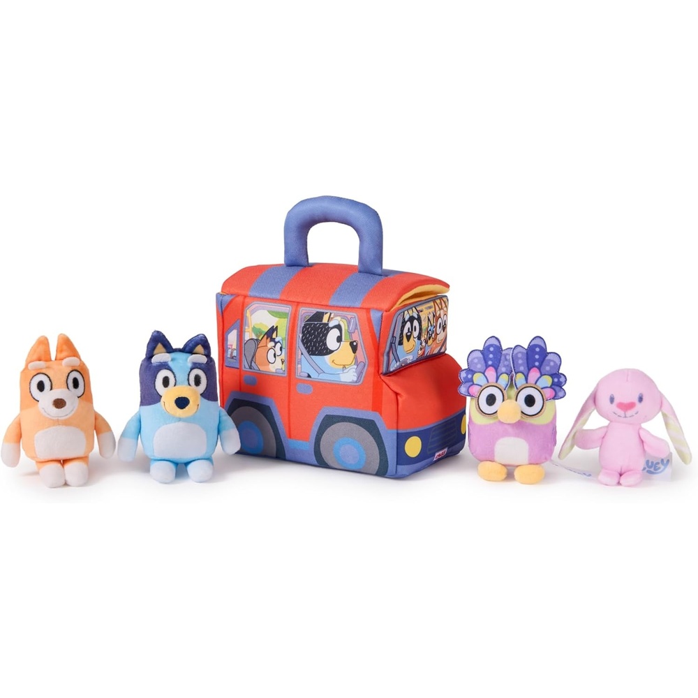 GUND Bluey 5-Piece Plush Playset, Official Bluey Stuffed Animals and Sensory Toys for Babies and Toddlers, 7
