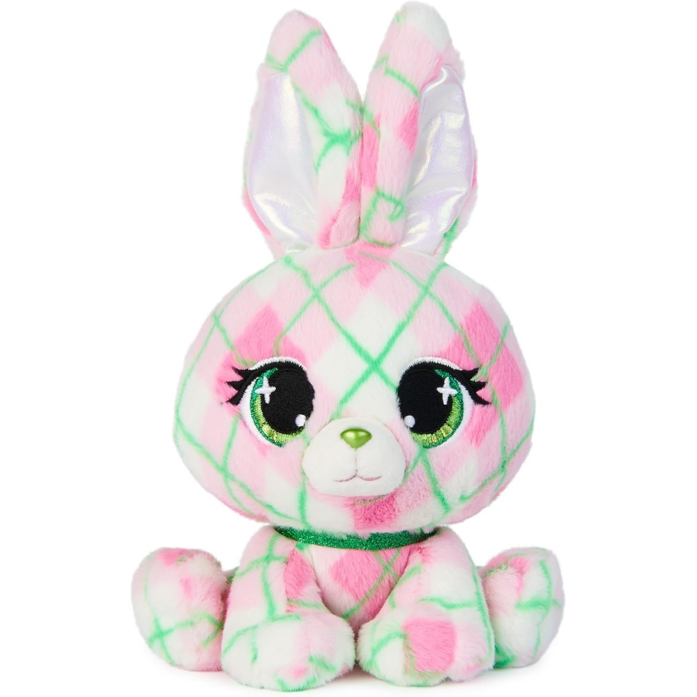 GUND P.Lushes Pets Kennedy Karrats Designer Fashion Plush Toy, Collectible Bunny Stuffed Animal, Pink and Green, 6