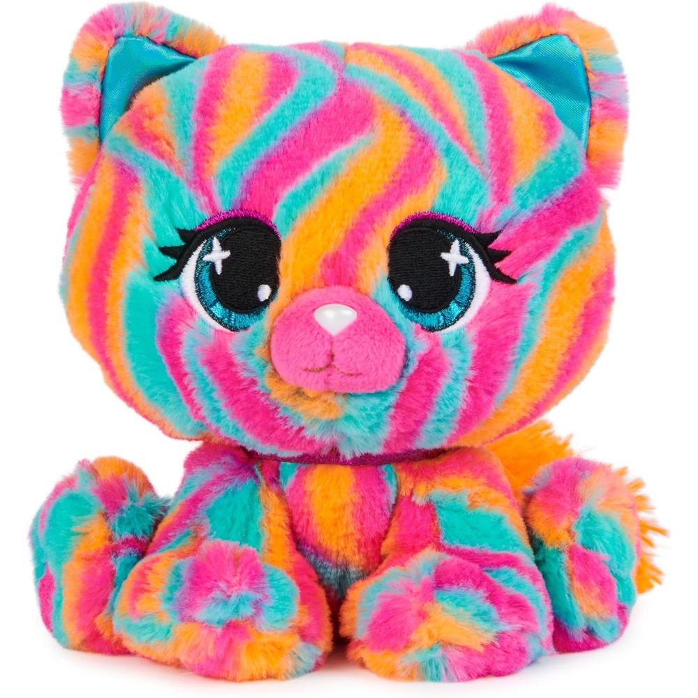 GUND P.Lushes Designer Fashion Pets Emelia Vento Premium Cat Stuffed Animal, Pink and Blue, 6