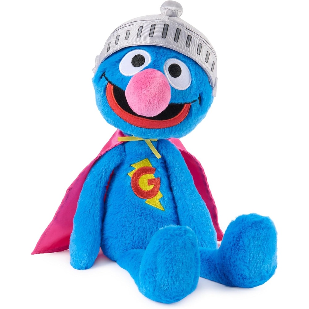 GUND Sesame Street Official Toothpick Super Grover Plush, Plush Muppet, Sensory Toy, Sesame Street Stuffed Animals, Kids Gifts, Blue, 15