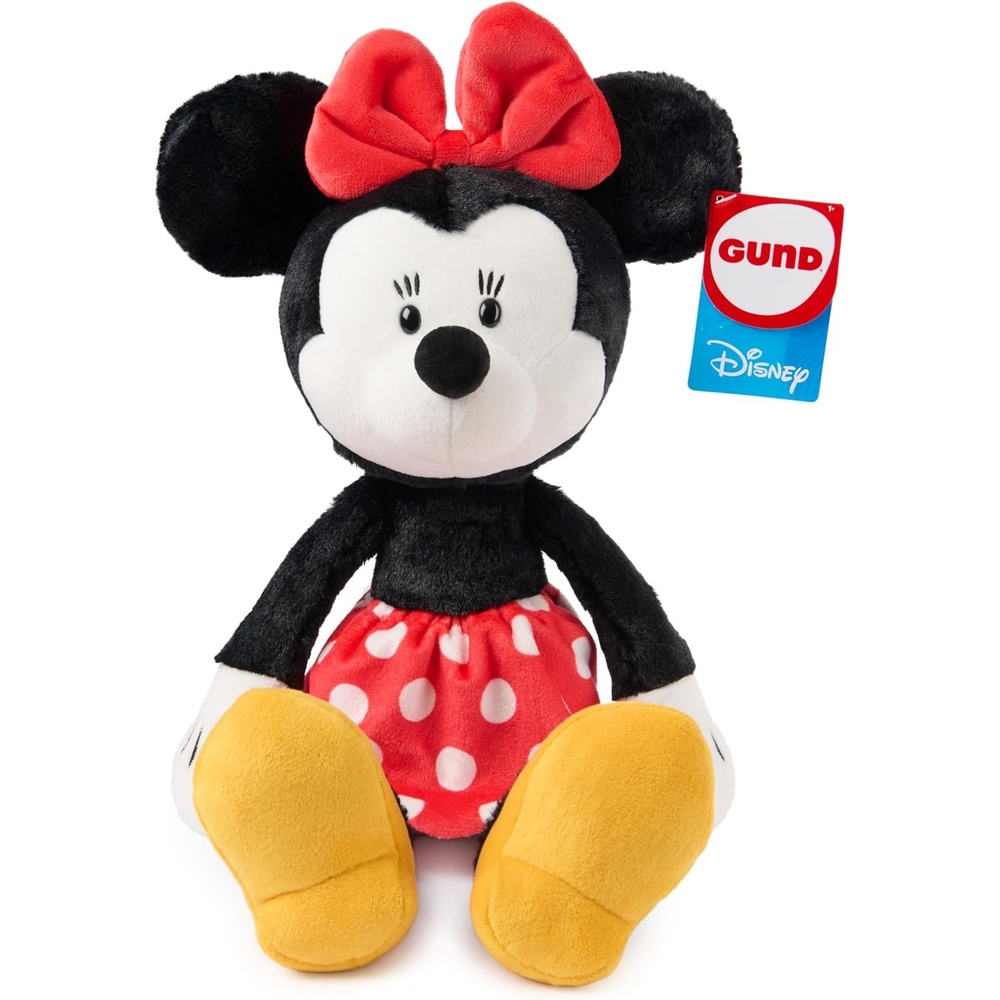 GUND Disney Official Minnie Mouse Toothpick Plush, Mickey and Friends, Disney Stuffed Animal for Ages 1 and Up, Black/White, 15