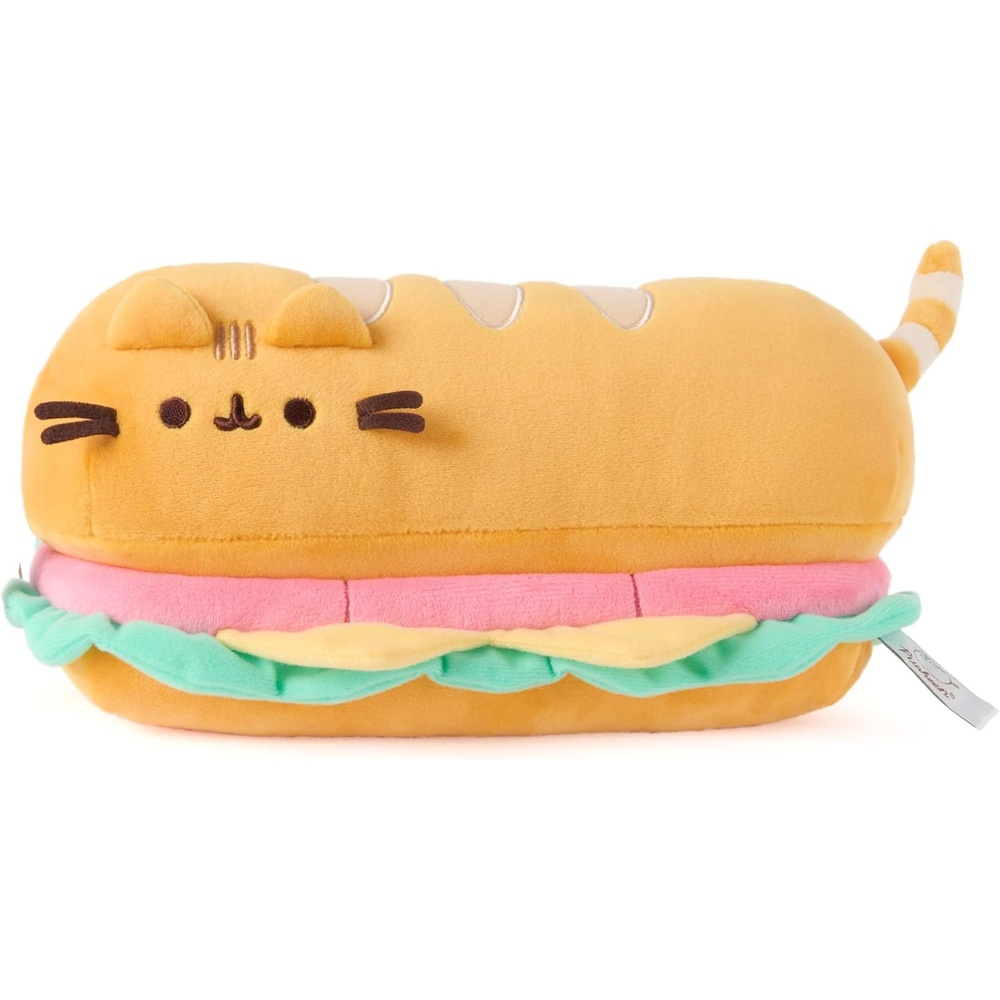 GUND Pusheen Cookie Ice Cream Sandwich Squisheen Plush, Squishy Toy, Collectible Plush Toy, Food Plushies, Ice Cream Stuffed Animal for Ages 8 and Up, Brown, 11(Pusheen Sub Sandwich)