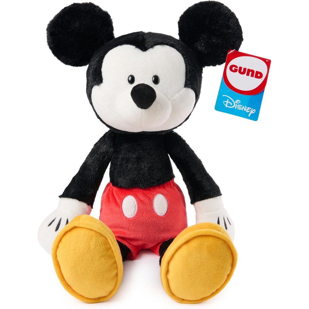 GUND Disney Official Mickey Mouse Toothpick 15-Inch Plush Toy for Ages 1+ | Slender Frame and Posable Dangling Limbs Promote On The Go Travel Pretend Play; Contains One 15-Inch Mouse Plush Doll Ages 1+