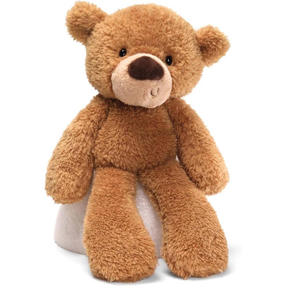 GUND Fuzzy Teddy Bear, Premium Stuffed Animal for Ages 1 and Up, Gray, 13.5(Beige)
