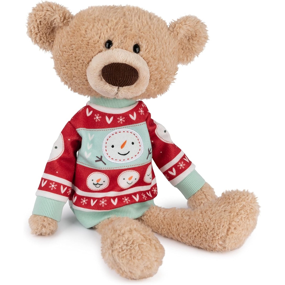 GUND Toothpick Stripes, Teddy Bear Stuffed Animal for Ages 1 and Up, Black/White, 15(Toothpick Bear (Winter))