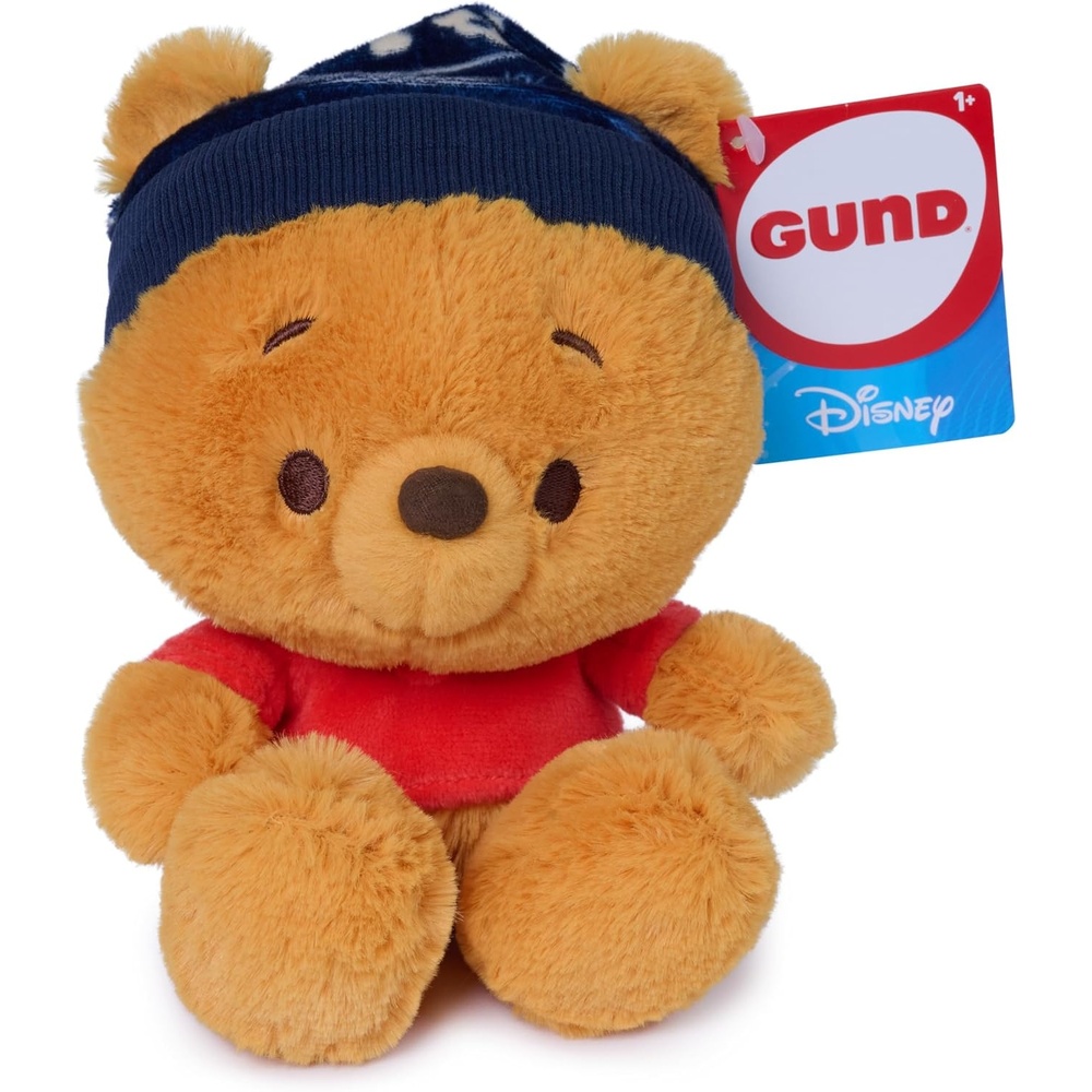 GUND Disney Winnie the Pooh Kai Bear Plush with Winter Outfit for Ages 1+ | Oversized Head and Floppy Limbs Boost Fine Motor Skills, Winter Accessories Inspire Pretend and Dress-Up Play; 6-Inch Size