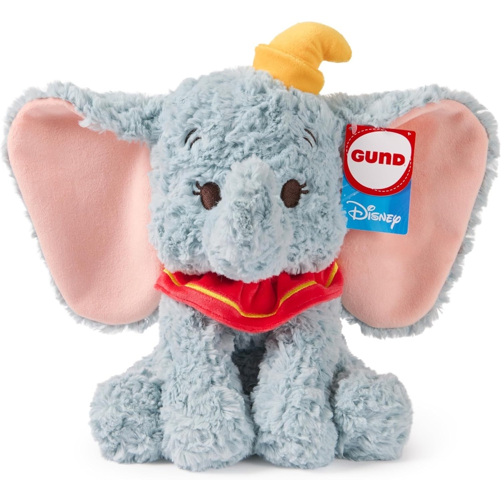 GUND Disney Official Dumbo Plush, Disney Cozys Collection, Dumbo Toys, Elephant Stuffed Animal for Ages 1 and Up, Gray, 10