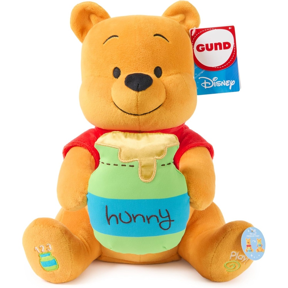 GUND Disney Official Peek-a-Boo Winnie the Pooh Plush, Interactive Stuffed Animal, Sensory Toys for Ages 0 and Up, Yellow, 11(Peek a Boo Pooh)
