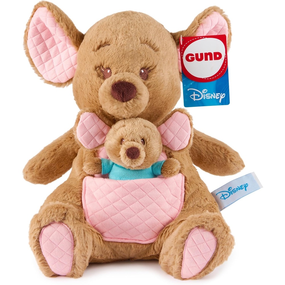 GUND Disney Official Peek-a-Boo Winnie the Pooh Plush, Interactive Stuffed Animal, Sensory Toys for Ages 0 and Up, Yellow, 11(Kanga and Roo)