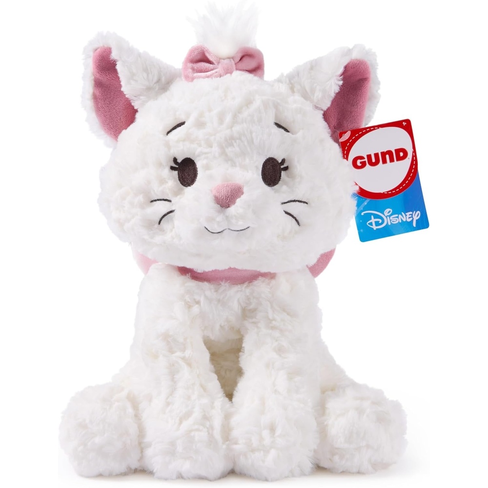 GUND Disney Official Marie Plush, Disney Cozys Collection, The Aristocats Toys, Kitten Stuffed Animal for Ages 1 and Up, White, 10